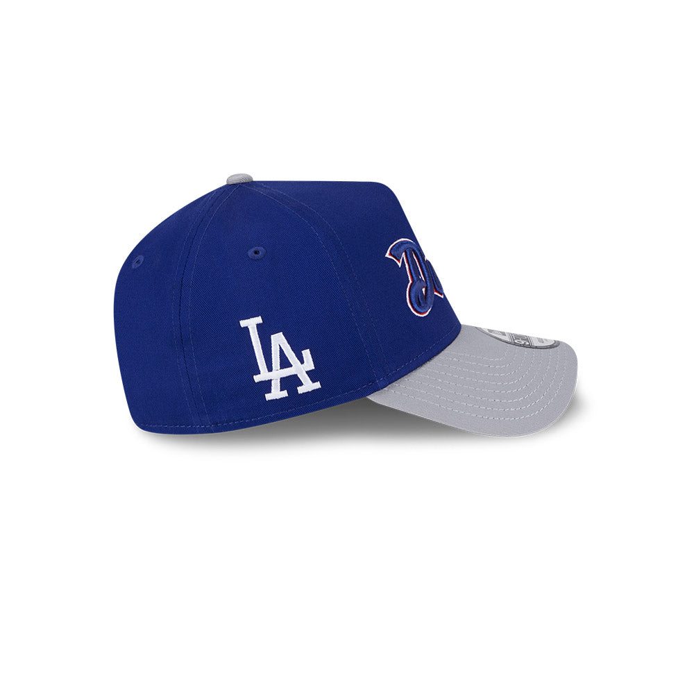 LA Dodgers Hat - Script 2-Tone Official Team Colour 9Forty A-Frame MLB Snapback Cap - New Era